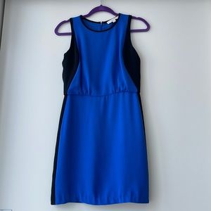 Ann Taylor Loft color block blue dress.